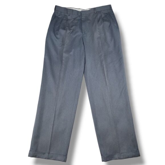 Other - John Henry Pants Size 38 Mens Dress Pants Straight Leg Pleated Pants Cuffed Gray